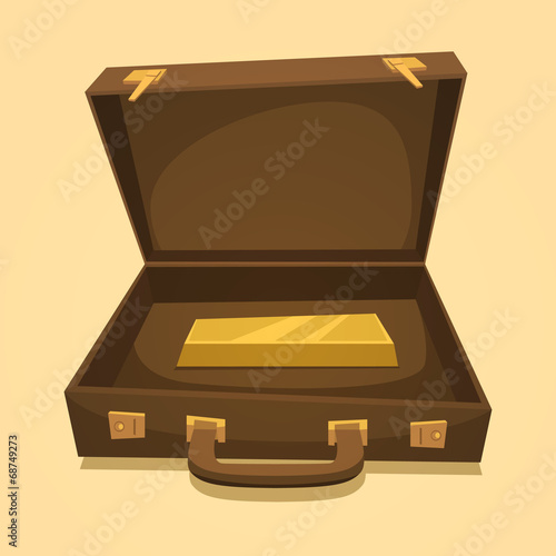 Suitcase with gold bullion