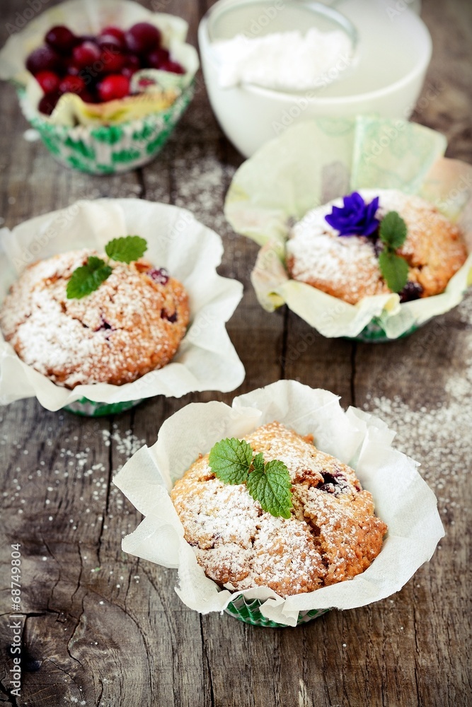 Fresh homemade cranberry muffins Fresh homemade cranberry muffins