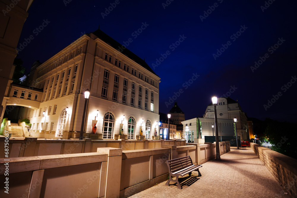 Night view of Judiciary City, Plateau St. Espirit