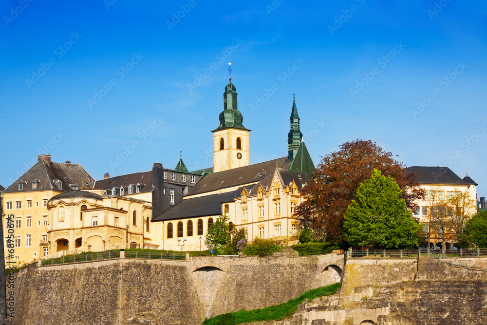 Fototapeta premium Luxemburg landmark view in sunny summer day