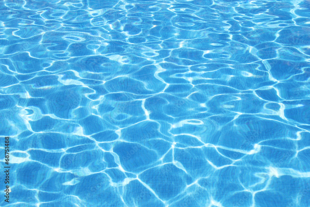 Blue pool caustic background - underwater shot