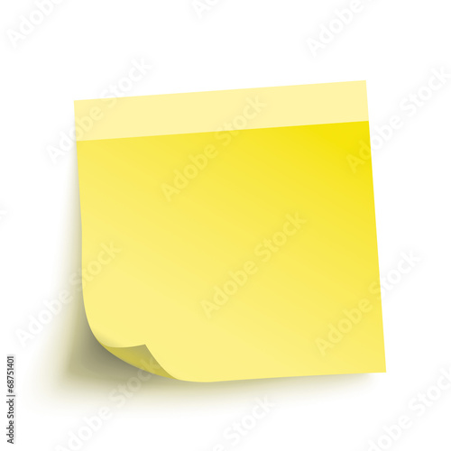 Yellow Paper Sticker