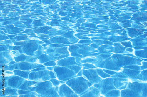 Blue pool caustic background - underwater shot photo