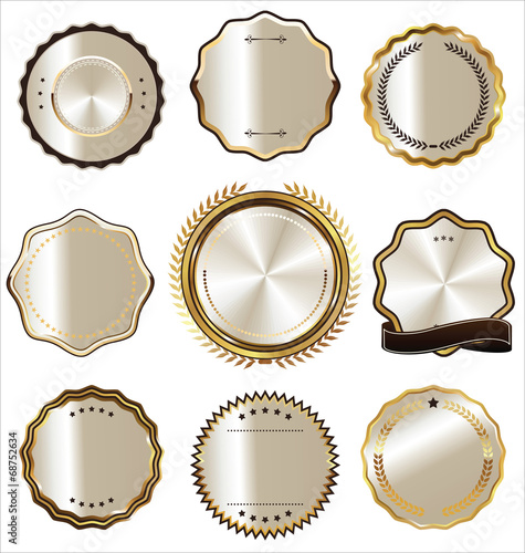 Set of golden empty labels, collection
