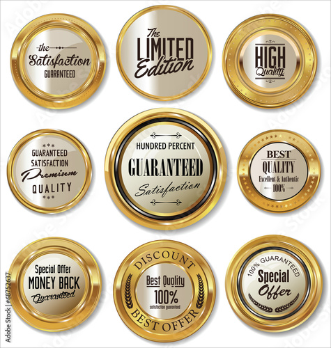 Set of premium quality labels, collection