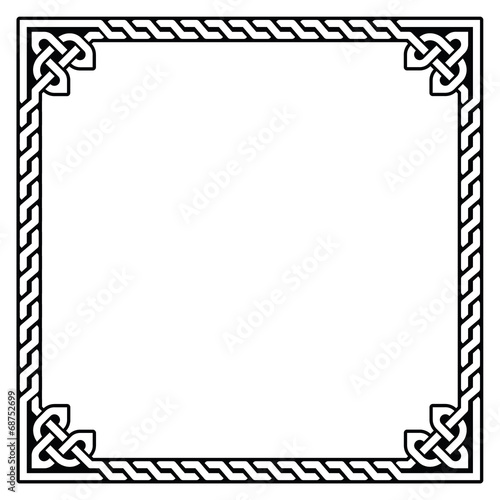 Celtic frame, border pattern - vector