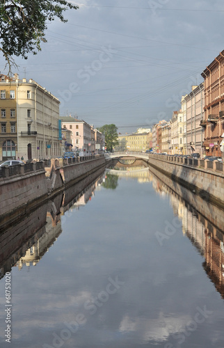 Morning on Griboyedov Canal. St. Petersburg, Russia photo