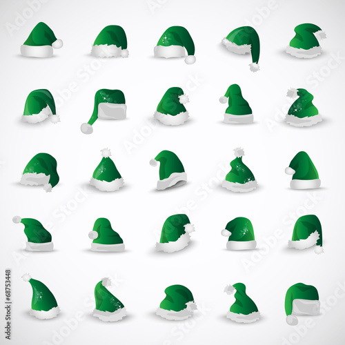 Santa Claus Hat - Isolated On Gray Background