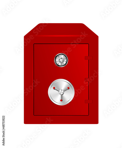 Bank Safe in red design