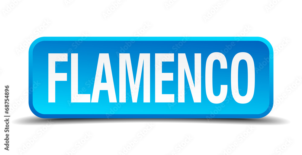 flamenco blue 3d realistic square isolated button flamenco blue 3d realistic square isolated button