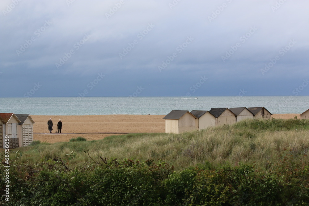 Fototapeta premium Cabines de plage - Ouistréham