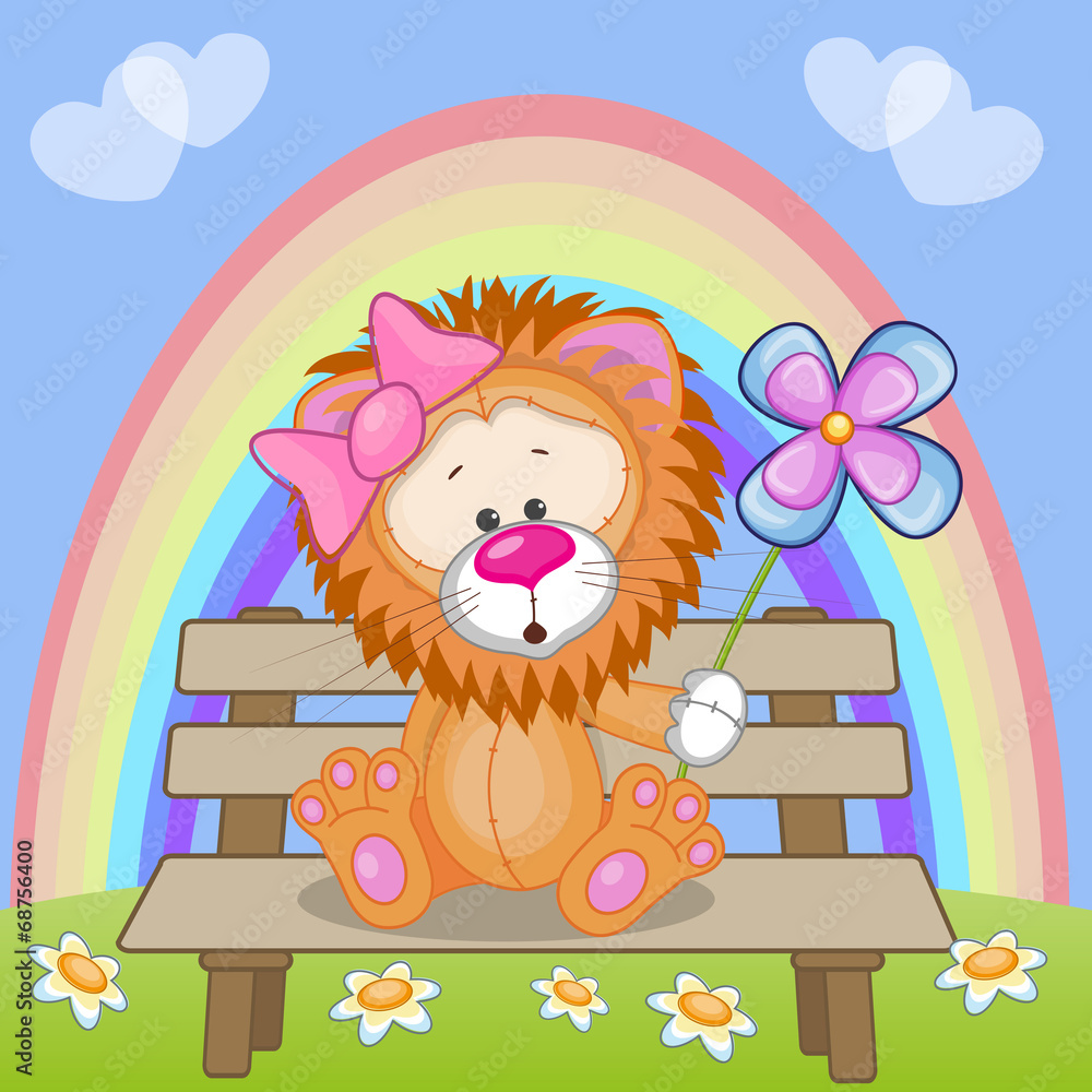 Lion with flower Lion with flower