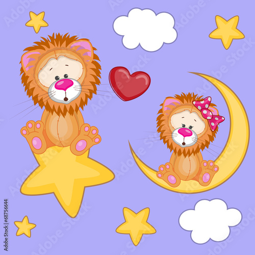 Fototapeta Naklejka Na Ścianę i Meble -  Lovers Lions