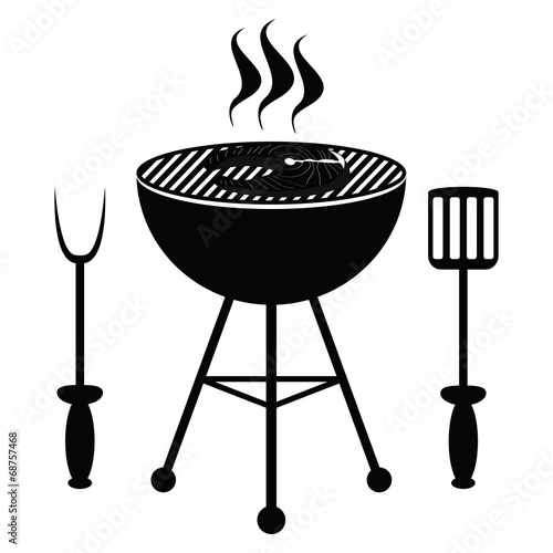 Fish roast on the barbecue grill