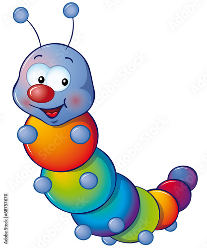lustige Regenbogenraupe