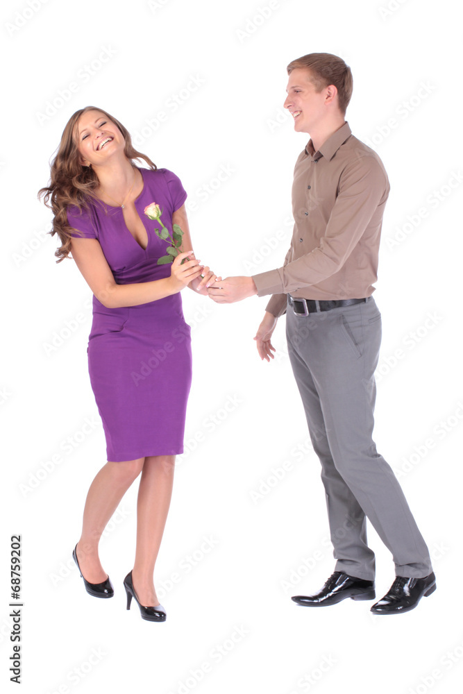 Portrait of a beautiful young happy smiling couple Portrait of a beautiful young happy smiling couple