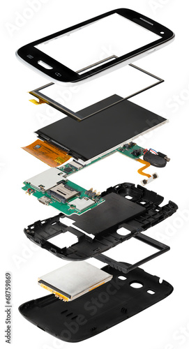 disassembled smartphone