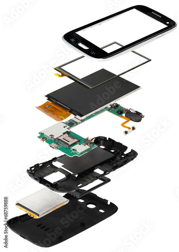 disassembled smartphone