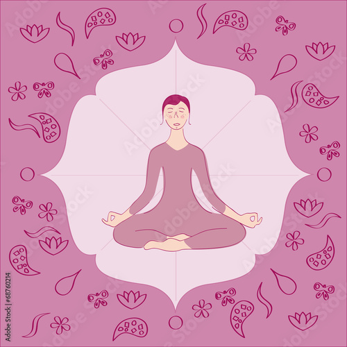 yoga femme lotus