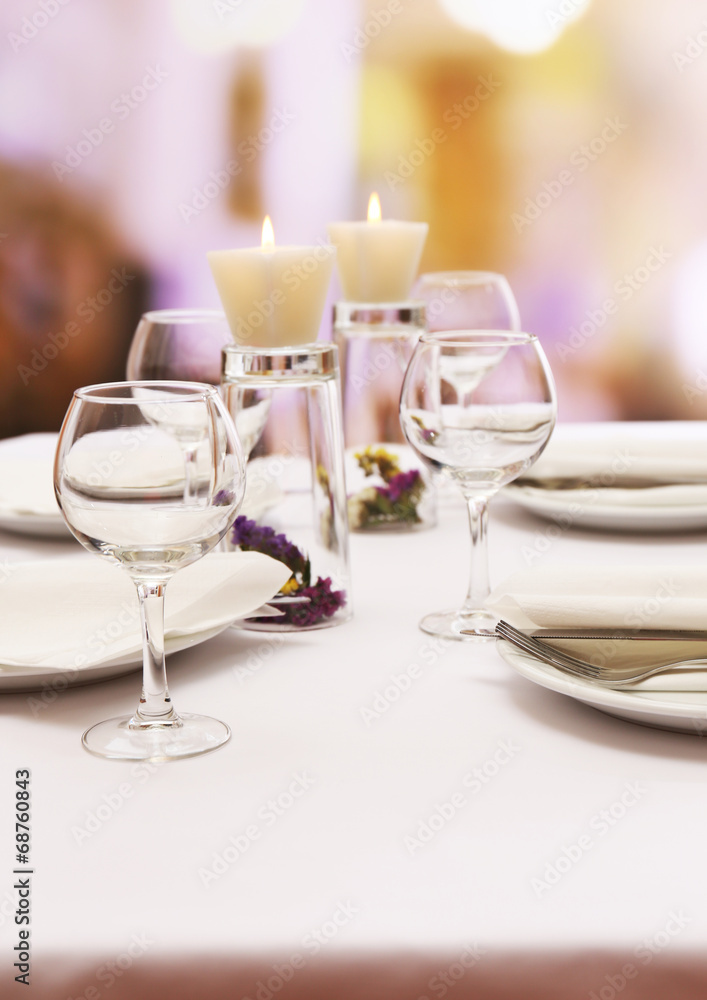 Restaurant table setting Restaurant table setting