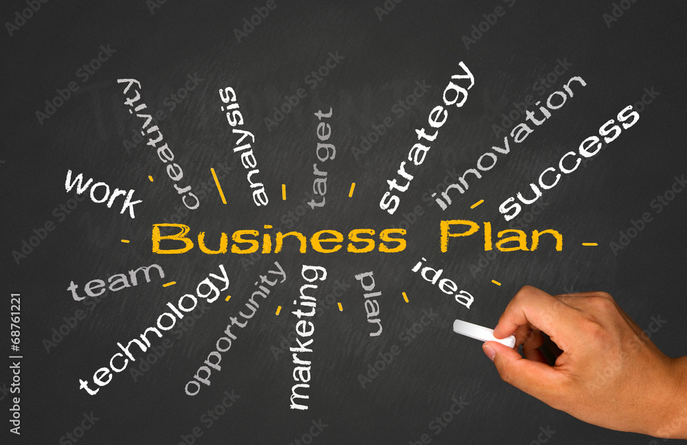 business plan concept with business words business plan concept with business words