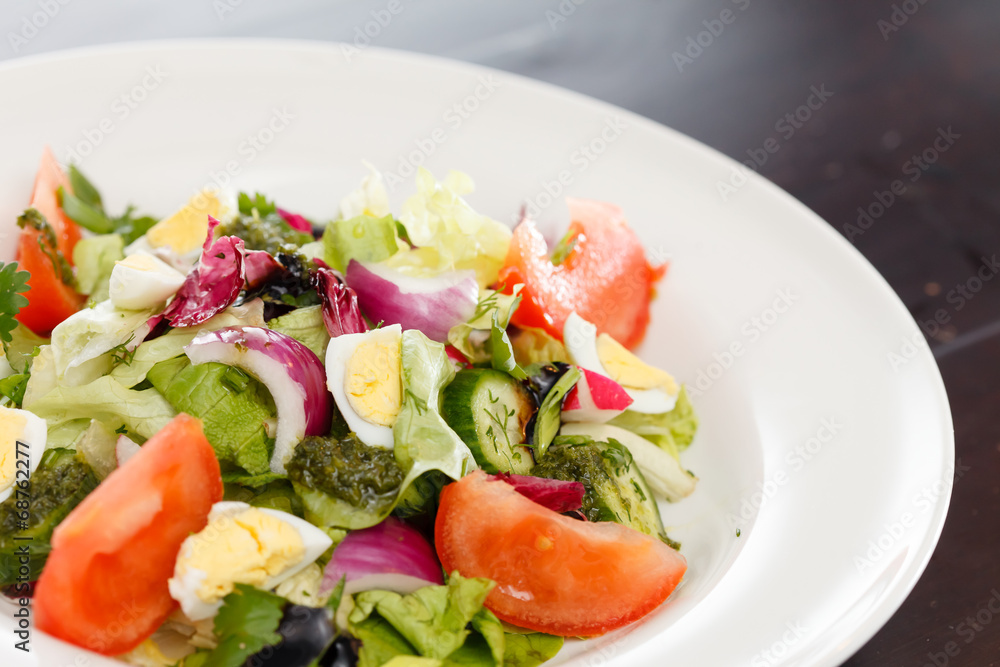 vegetable salad with egg vegetable salad with egg