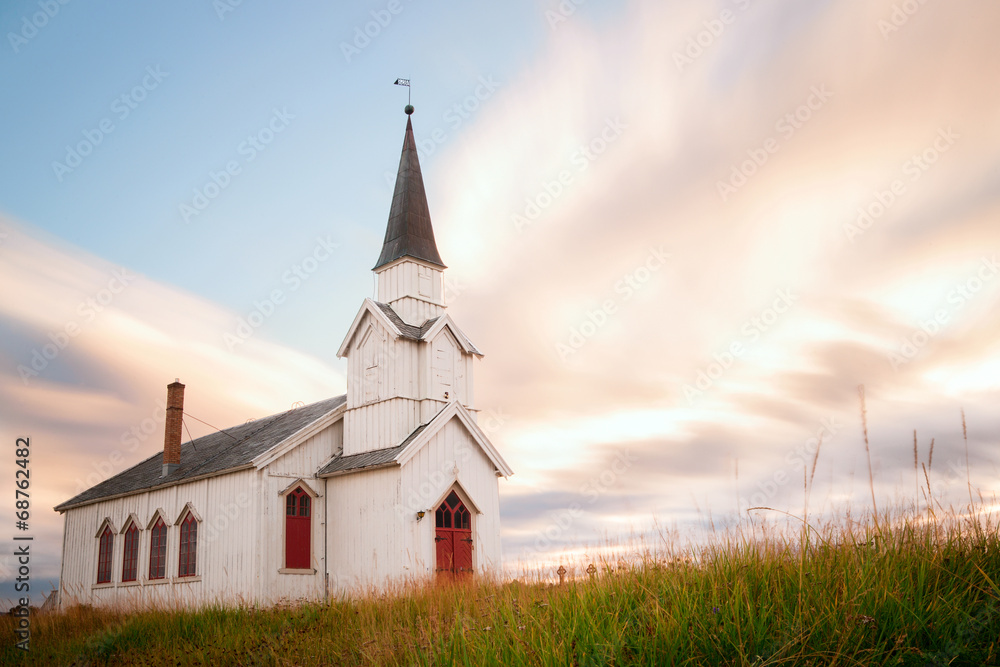 Kirche Nesseby in Norwegen Kirche Nesseby in Norwegen