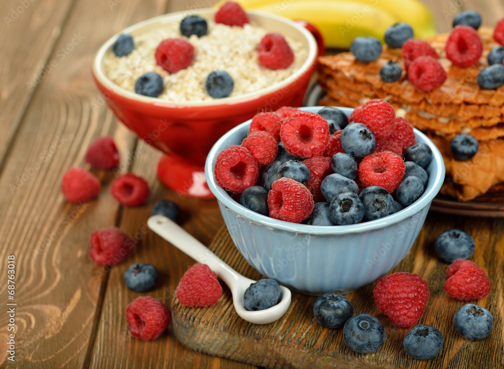 Raspberries and blueberries Raspberries and blueberries