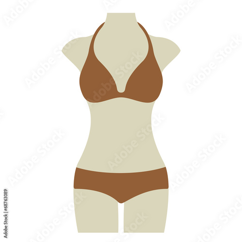 Bikini Sommer Vektor Icon Button