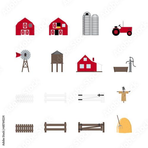 Farming and Agriculture Vector Icon Collection