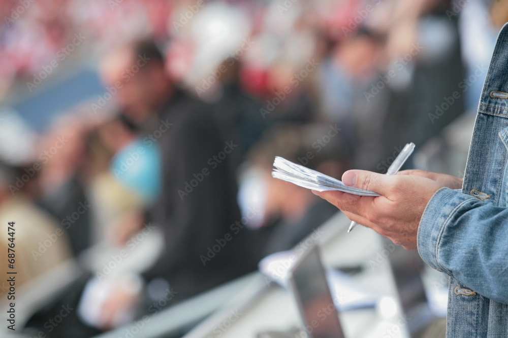 Fototapeta premium somebody write in his noticebook