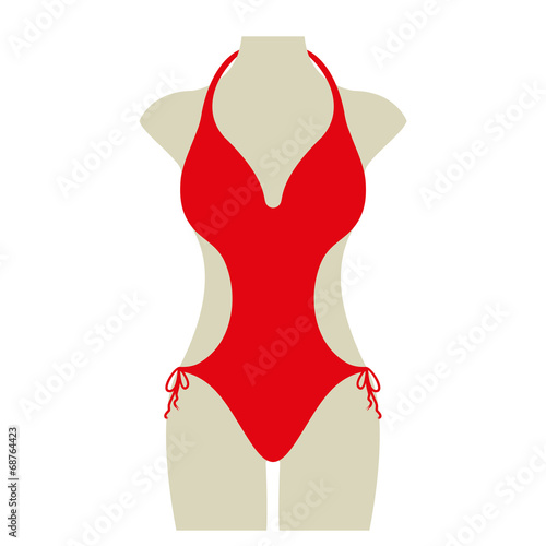 Bikini Sommer Vektor Icon Button
