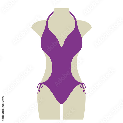 Bikini Sommer Vektor Icon Button