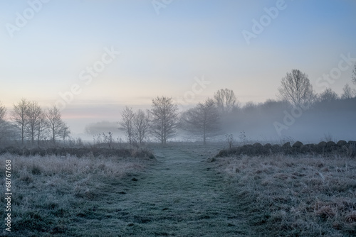 Path dawn morning haze