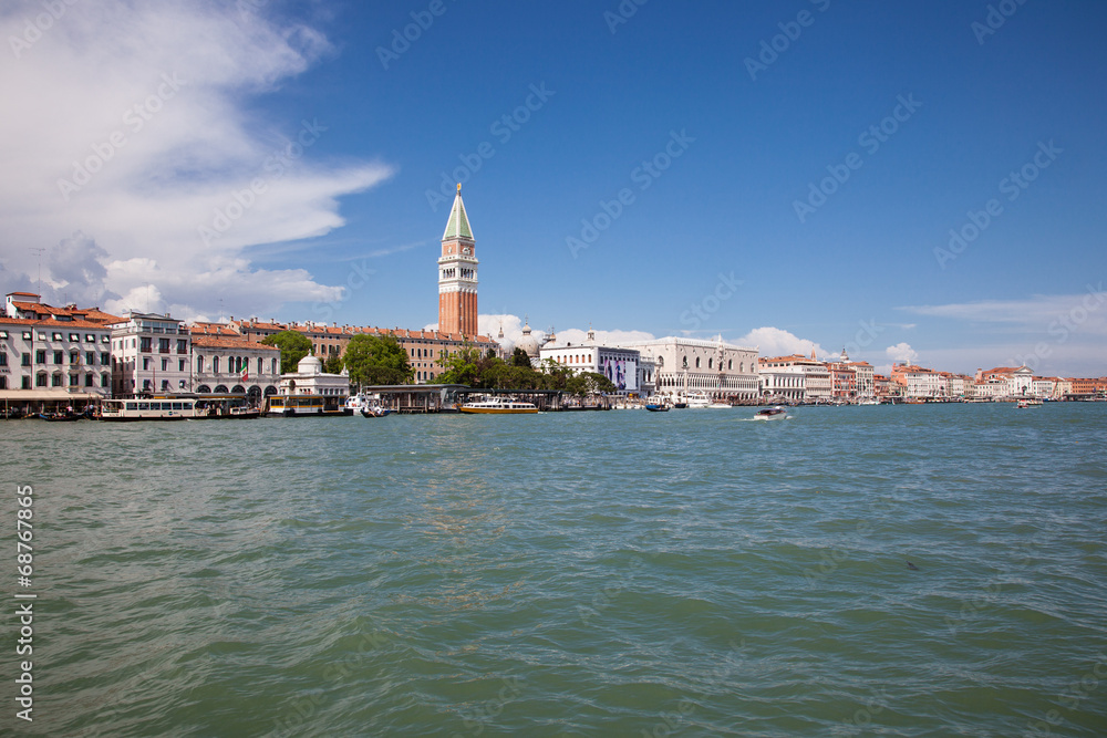 Venise : Grand Canal, Campanile de Saint-Marc