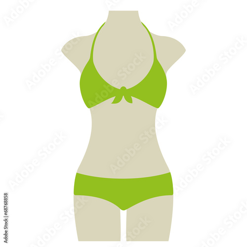 Bikini Sommer Vektor Icon Button