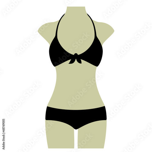 Bikini Sommer Vektor Icon Button