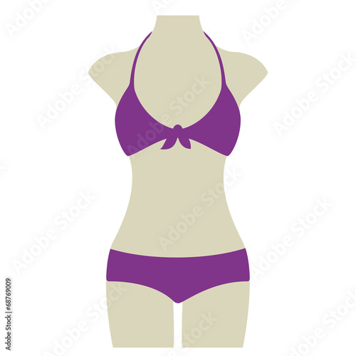 Bikini Sommer Vektor Icon Button