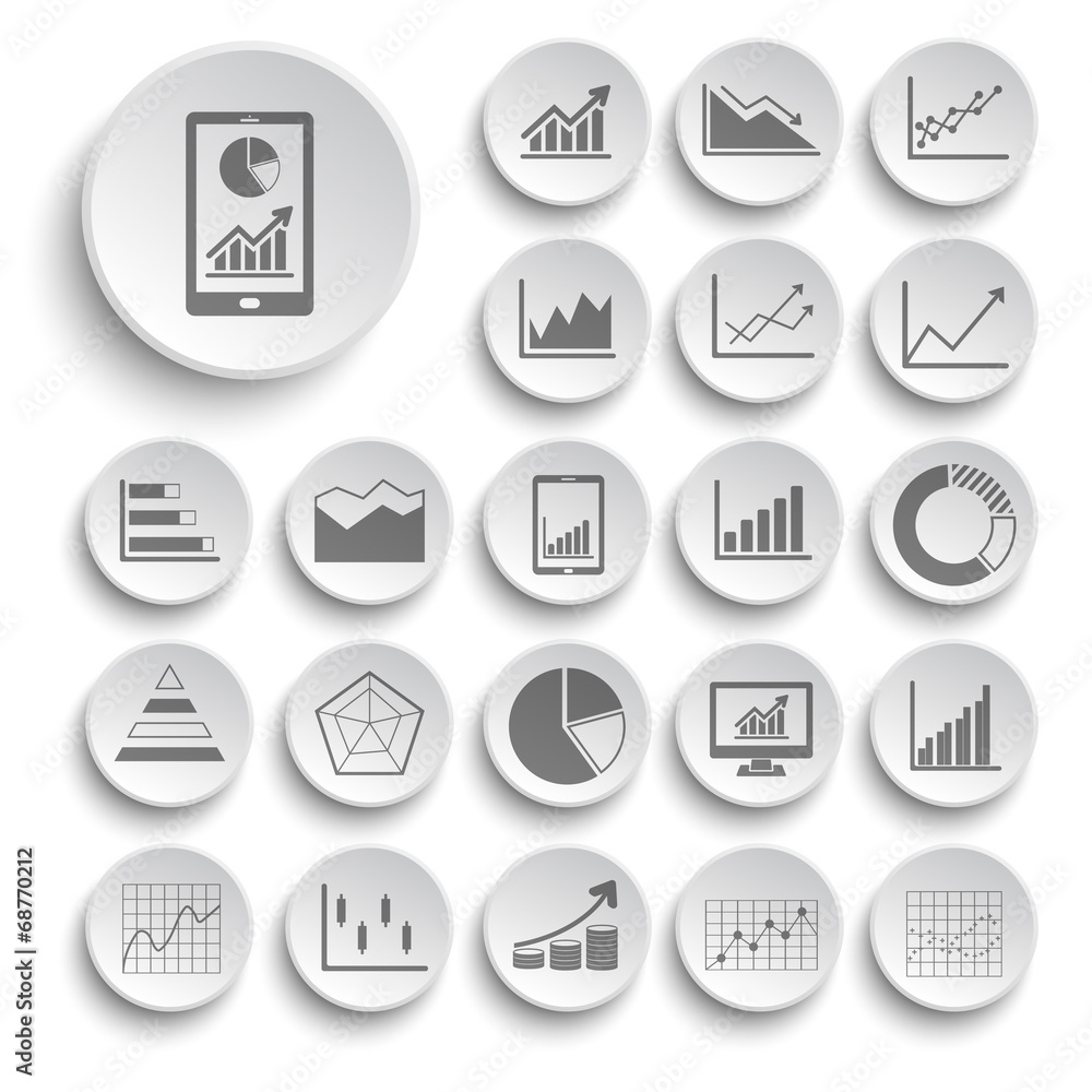 business graph icons vector collection business graph icons vector collection