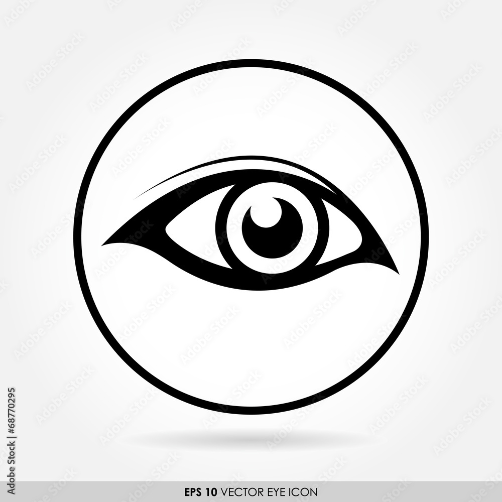Eye icon in circle