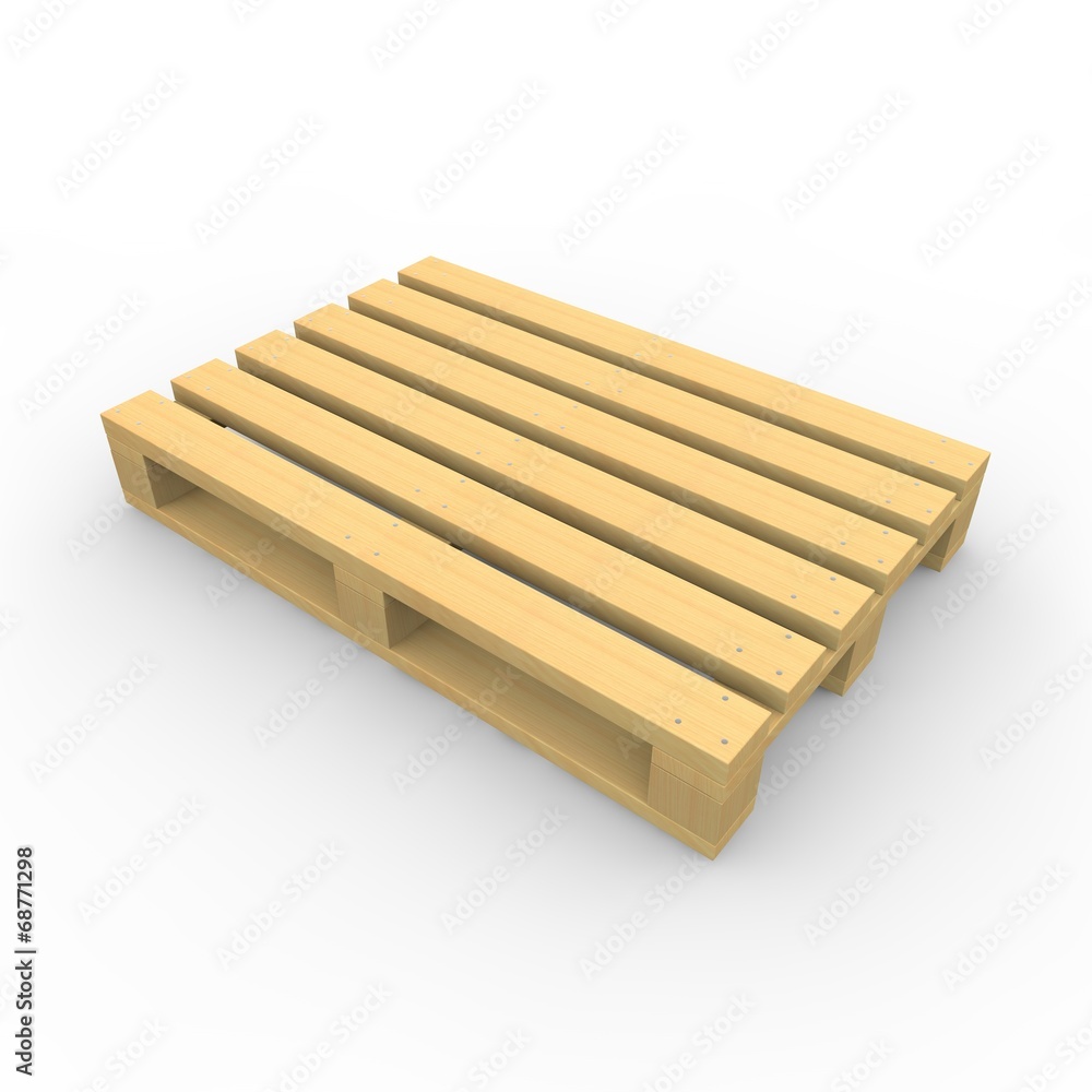 The pallet on a white background The pallet on a white background