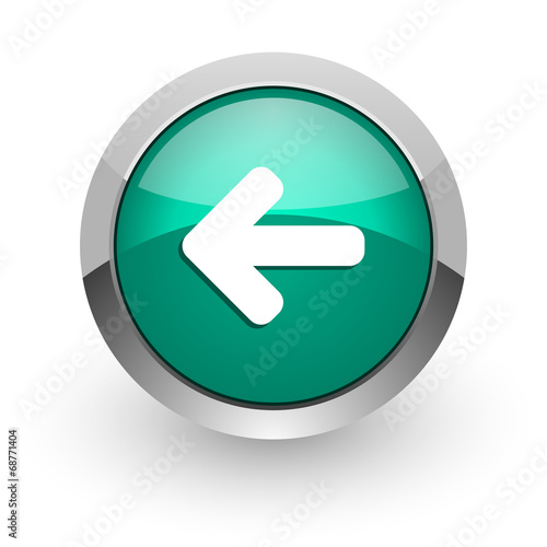 Free Download left arrow green glossy web icon - GFXLoad