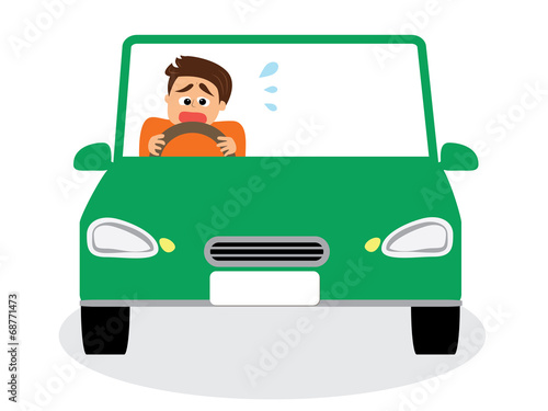 A man scared of driving