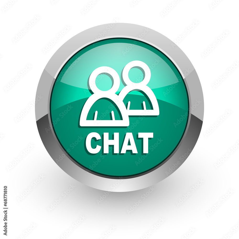 chat green glossy web icon chat green glossy web icon