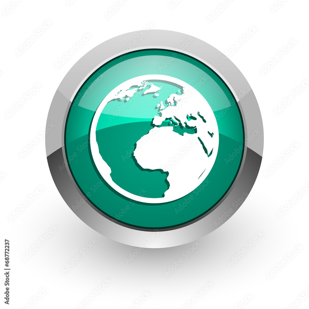 earth green glossy web icon earth green glossy web icon