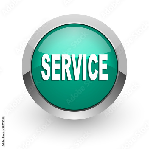 service green glossy web icon