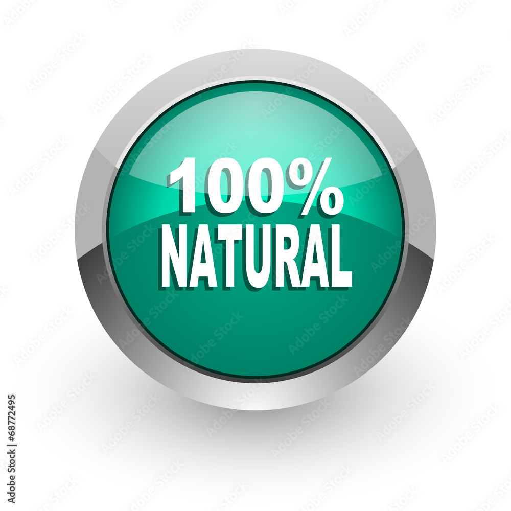 natural green glossy web icon