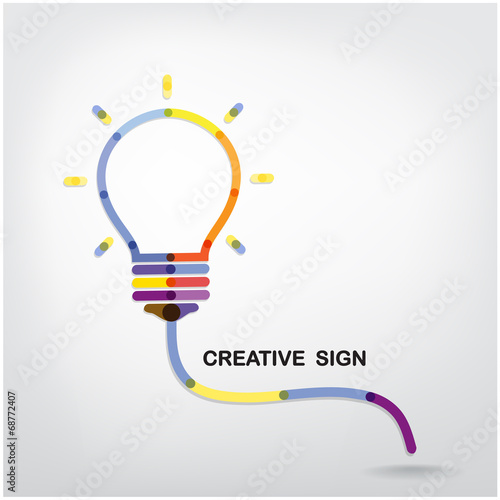 Creative light bulb Idea concept background