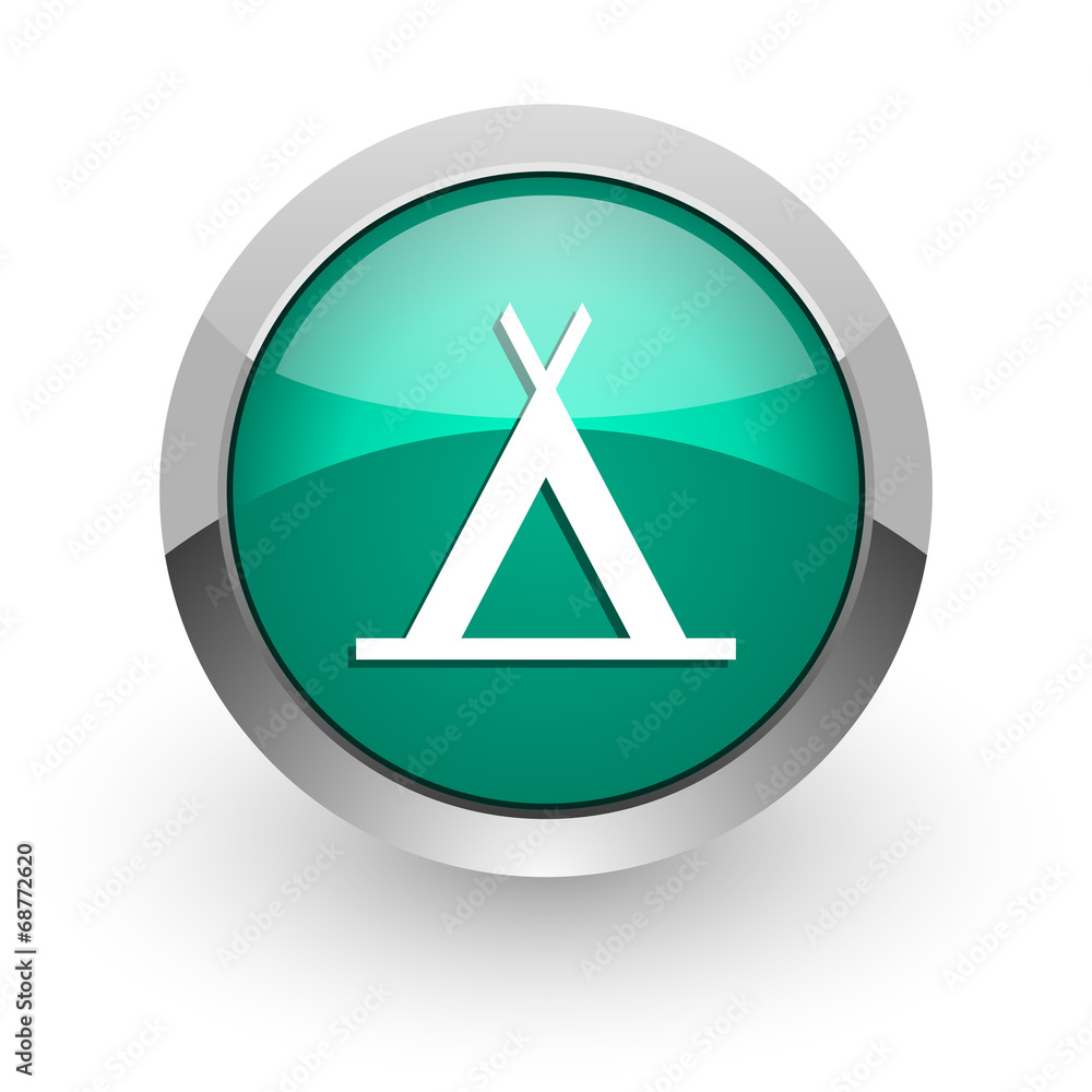 camp green glossy web icon camp green glossy web icon