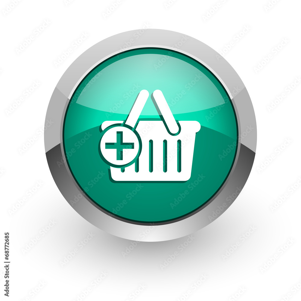 cart green glossy web icon cart green glossy web icon